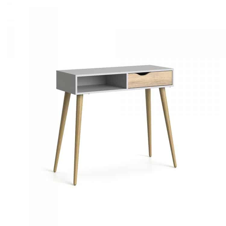 Retro psací stůl Oslo 75388 bílá/struktura dubu - TVI