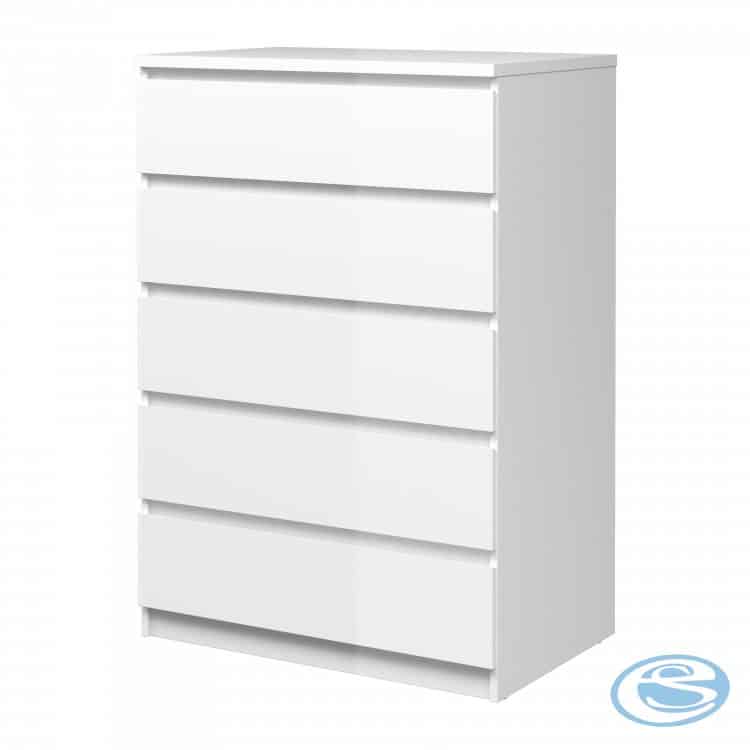 Komoda Naia 76231 bílý lesk - TVI