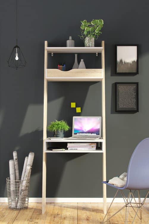 Policový retro regál Oslo 75389 bílá/struktura dubu - TVI