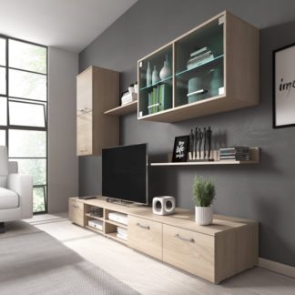 Obývací stěna Karolína sonoma+LED - FALCO
