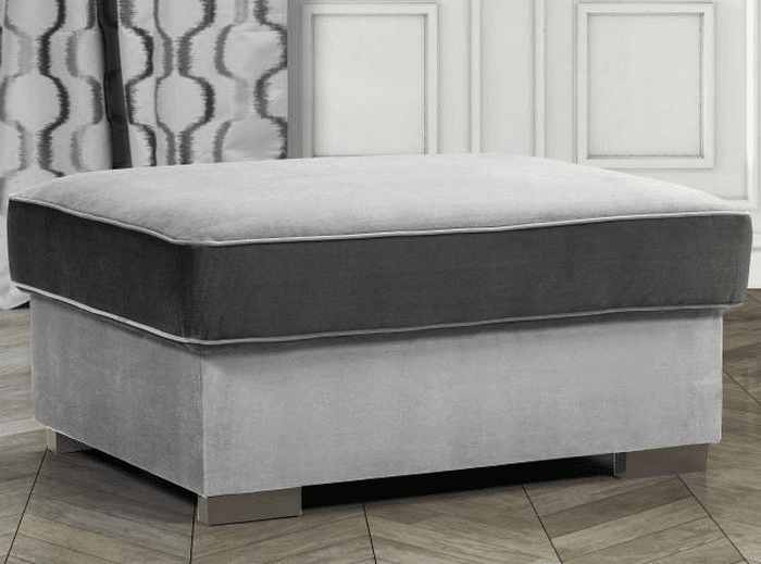 Taburet Bern, světlá šedá/šedá