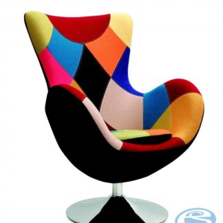 Čalouněné křeslo BUTTERFLY, patchwork - HALMAR