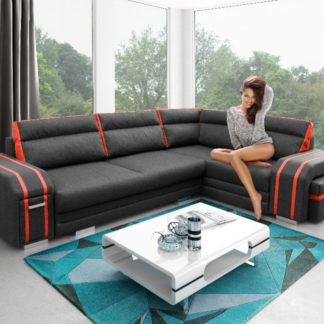 Rohová sedací souprava Avatar černá pravá - FALCO