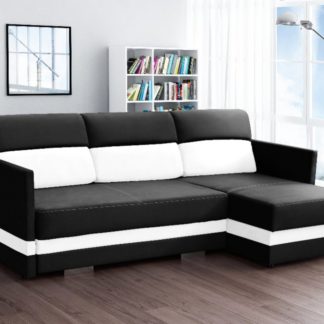 Rohová sedací souprava Coliber černo-bílá - FALCO