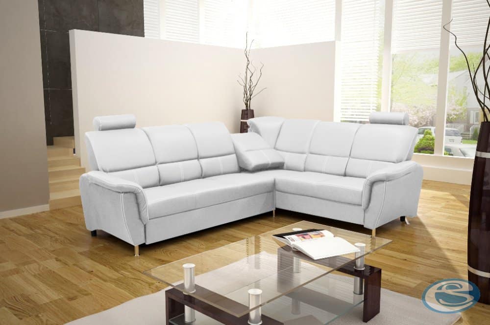 Rohová sedací souprava Diana bílá - FALCO