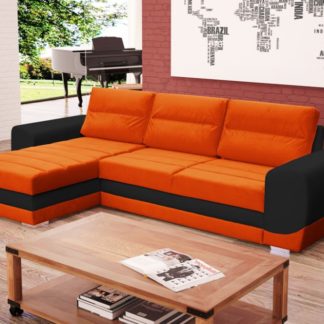 Rohová sedací souprava Kiri tmavě šedá-oranžová - FALCO