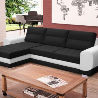 Rohová sedací souprava Kiri tmavě šedá-bílá - FALCO