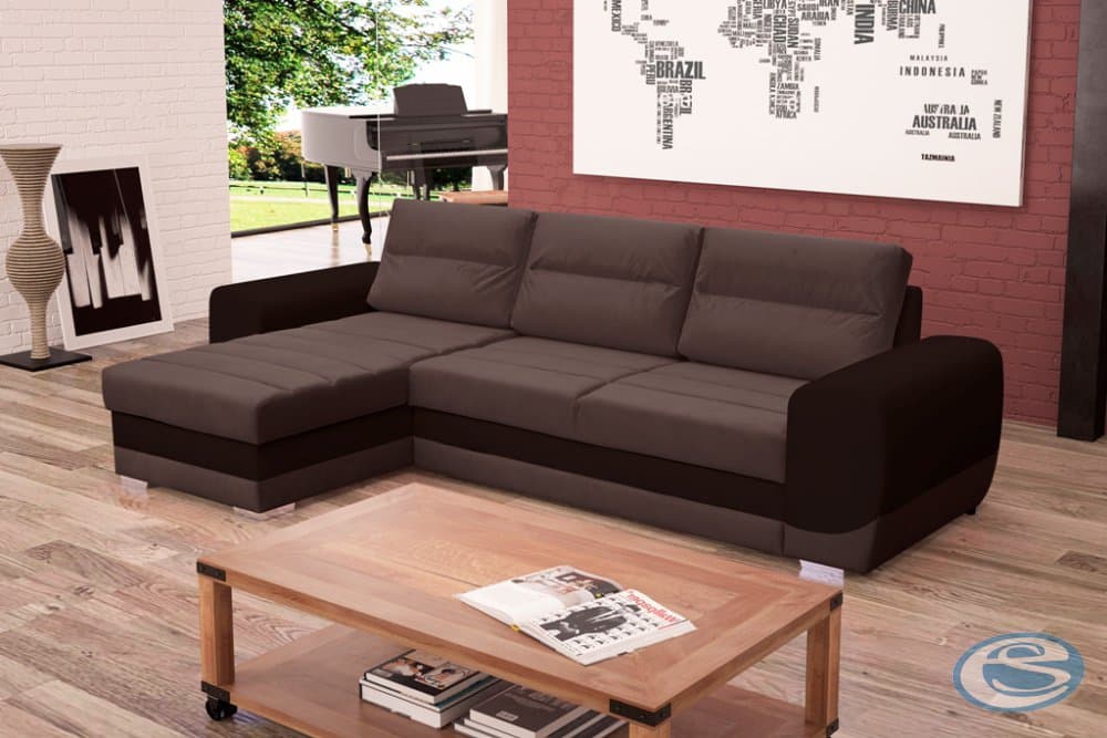 Rohová sedací souprava Kiri světle hnědá - FALCO