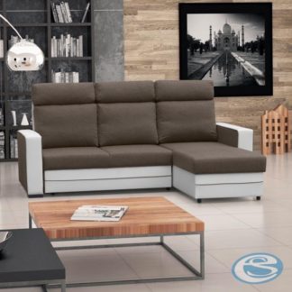 Rohová sedací souprava Maxx hnědo-bílá - FALCO