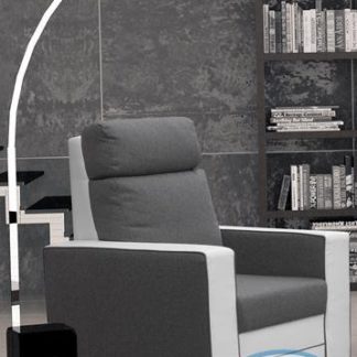 Křeslo Maxx šedo-bílé - FALCO