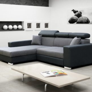 Rohová sedací souprava Mexico de Lux šedo-černá - FALCO