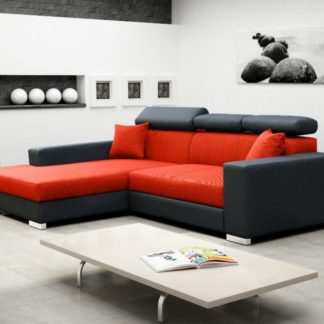 Rohová sedací souprava Mexico de Lux červeno-černá - FALCO