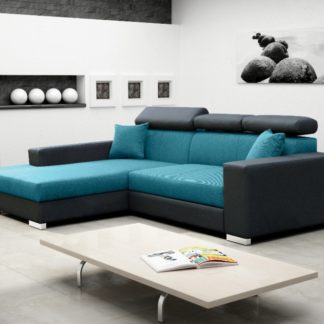 Rohová sedací souprava Mexico de Lux modro-černá - FALCO