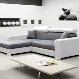 Rohová sedací souprava Mexico de Lux šedo-bílá - FALCO