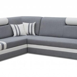 Rohová sedací souprava R1 šedo-bílá - FALCO