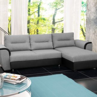 Rohová sedací souprava Tomek šedo-černá - FALCO