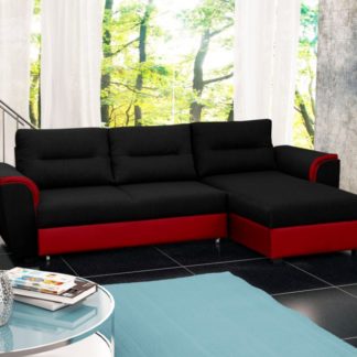Rohová sedací souprava Tomek červeno-černá - FALCO