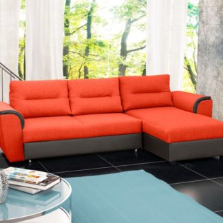 Rohová sedací souprava Tomek šedo-oranžová - FALCO