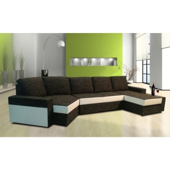 Rohová sedací souprava Roy černobílá pravá - TempoKondela