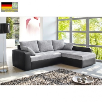 Rohová sedací souprava Viper univerzální šedočerná - TempoKondela