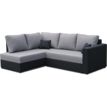 Rohová sedací souprava Luneta univerzální šedočerná - TempoKondela