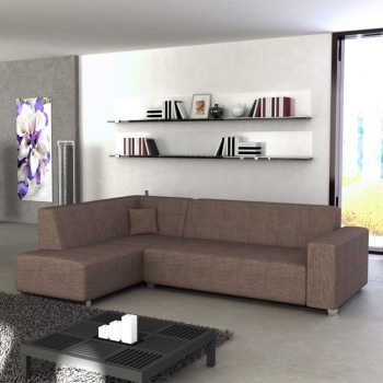 Rohová sedací souprava Colli hnědá levá - TempoKondela