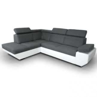 Rohová sedací souprava Akron tmavě šedá levá - TempoKondela