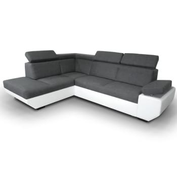 Rohová sedací souprava Akron tmavě šedá levá - TempoKondela