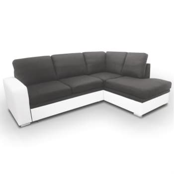 Rohová sedací souprava Waran bíločerná pravá - TempoKondela