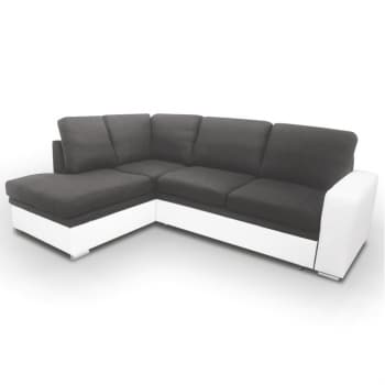 Rohová sedací souprava Waran bíločerná levá - TempoKondela