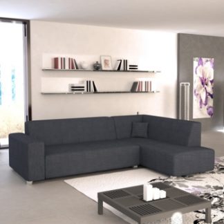 Rohová sedací souprava Colli šedočerná pravá - TempoKondela