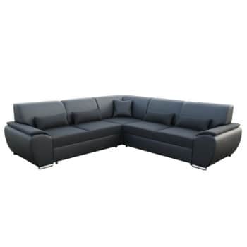 Rohová sedací souprava Emily černá levá - TempoKondela