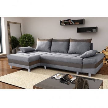 Rohová sedací souprava Puntos šedá levá - TempoKondela