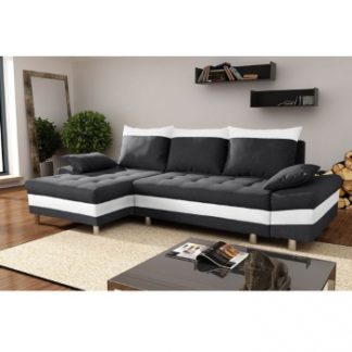 Rohová sedací souprava Puntos černobílá levá - TempoKondela