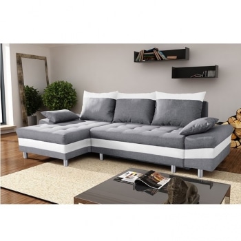 Rohová sedací souprava Puntos šedobílá levá - TempoKondela