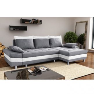 Rohová sedací souprava Puntos šedobílá pravá - TempoKondela