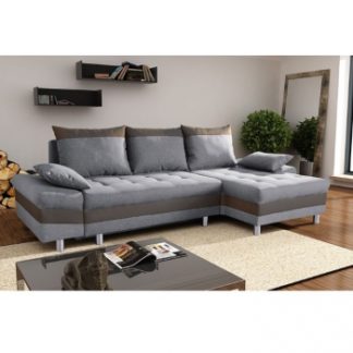 Rohová sedací souprava Puntos šedá pravá - TempoKondela