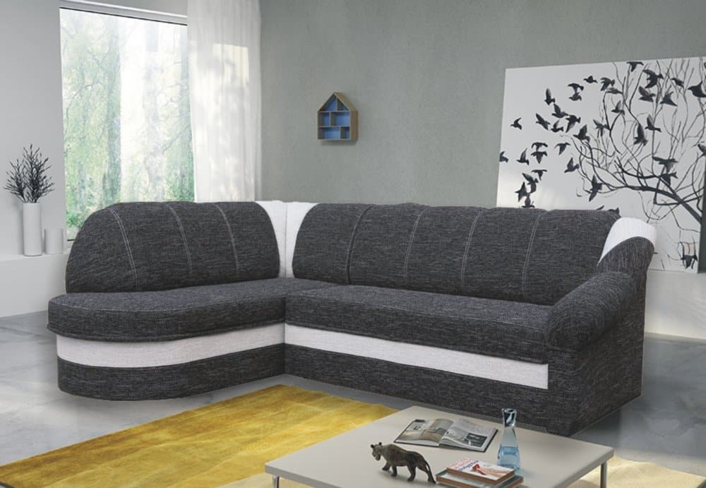 Rozkládací rohová sedačka Bonana levá šedobílá - FALCO