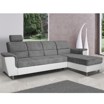 Rohová sedací souprava Santiago malý roh šedá pravá - TempoKondela