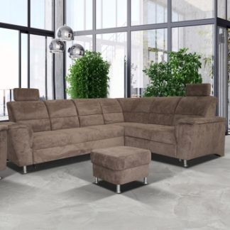 Rohová sedací souprava Santiago hnědá pravá - TempoKondela