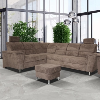 Rohová sedací souprava Santiago hnědá levá - TempoKondela