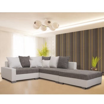 Rohová sedací souprava Petrana new šedobílá pravá - TempoKondela