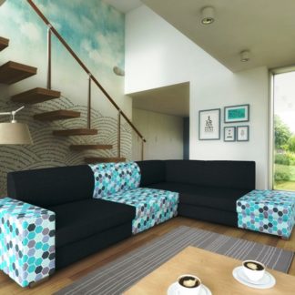 Rohová sedací souprava Diarado černá - FALCO