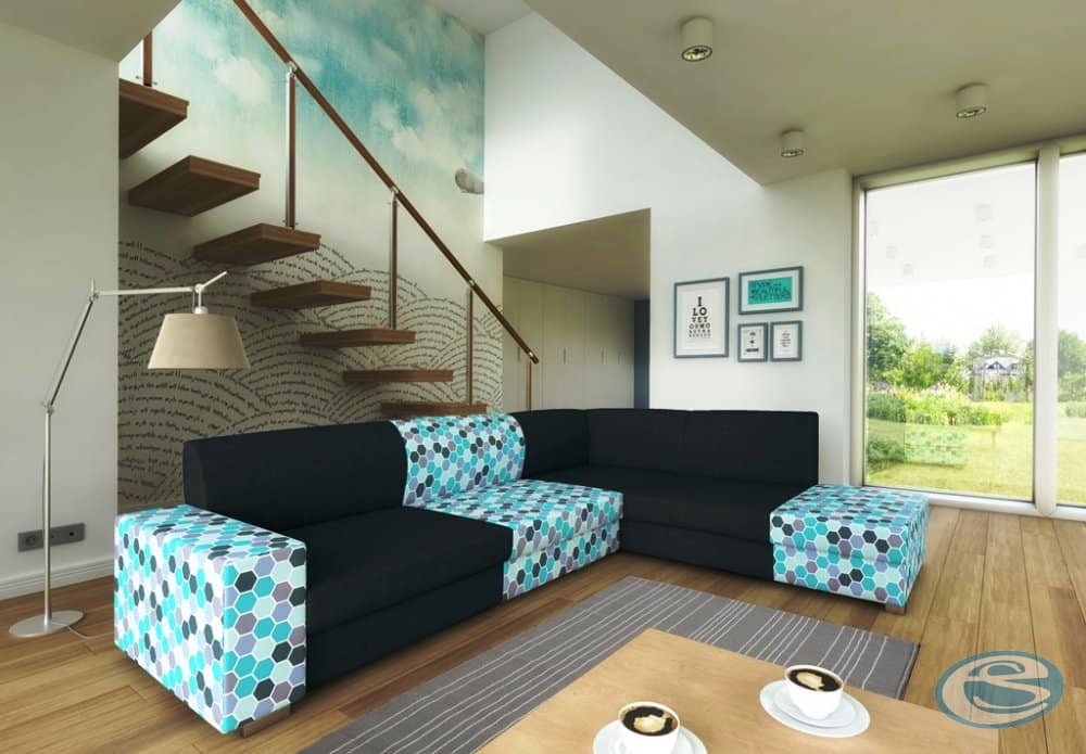 Rohová sedací souprava Diarado černá - FALCO