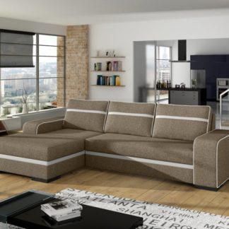 Rohová sedací souprava Finn hnědá - FALCO