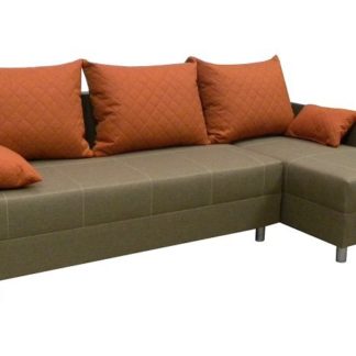 Sedací souprava Frankie Duo hnědá/oranžová pravá - FALCO