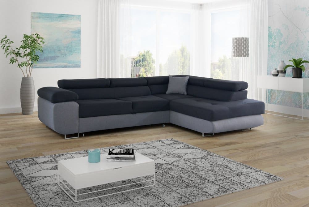 Rohová sedací souprava Lido pravá šedá - FALCO