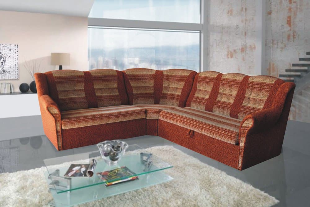 Rohová sedací souprava Agata levá cihlová - FALCO
