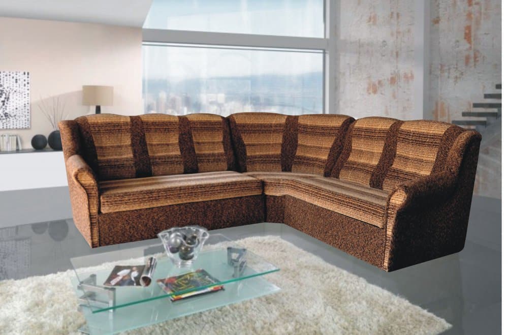 Rohová sedací souprava Agata levá hnědá - FALCO