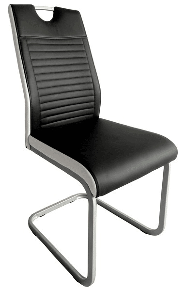 Jídelní židle Rindul, černá/bílá ekokůže